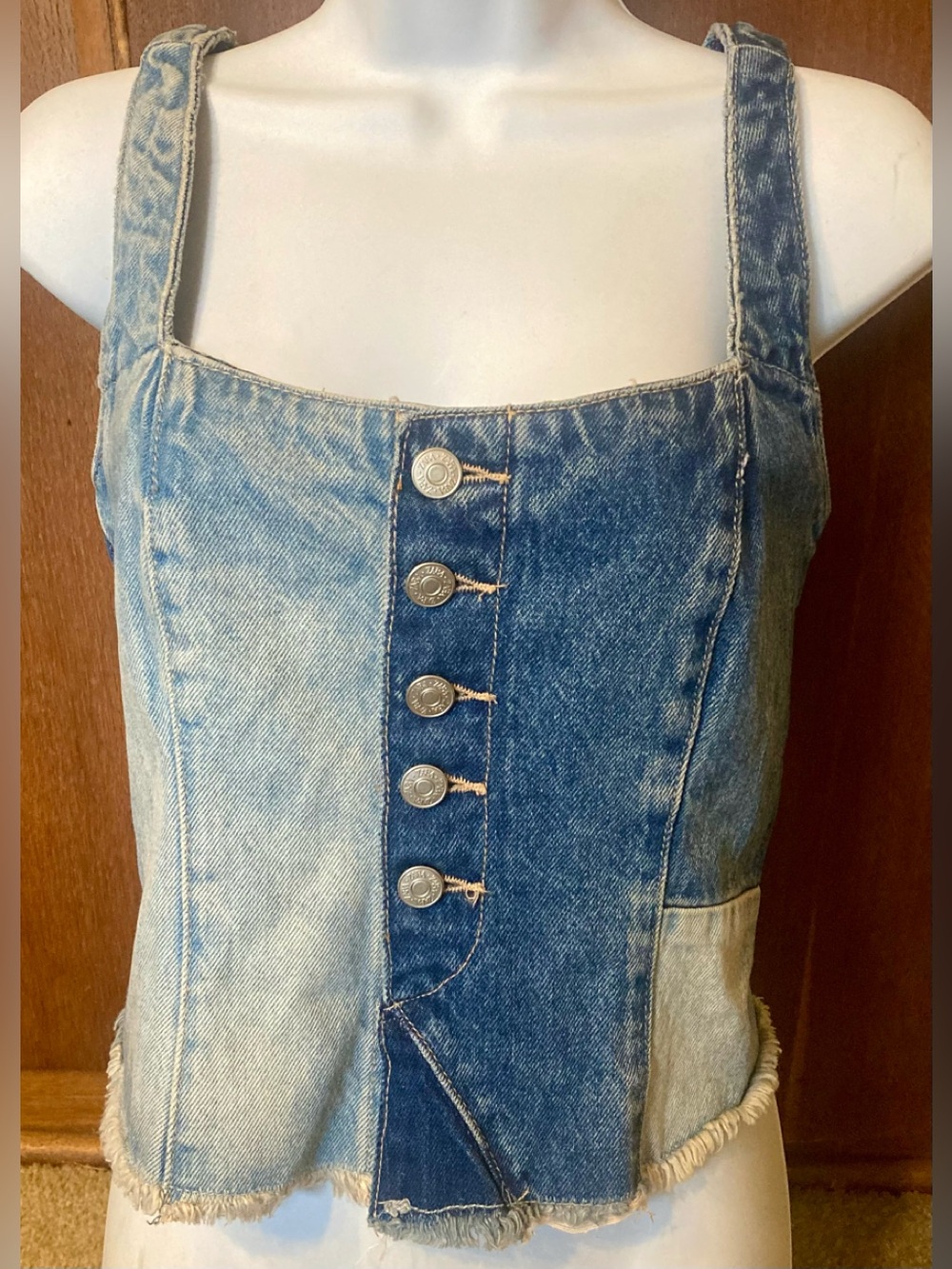 NWOT - Zara Denim Bustier, Sz M